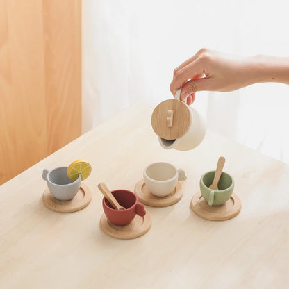 Service à thé en silicone pour bébé – Jouet de jeu sûr pour les tout-petits de 1 à 3 ans