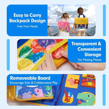 Montessori Busy Board - Apprendre l'anglais par la découverte et le jeu