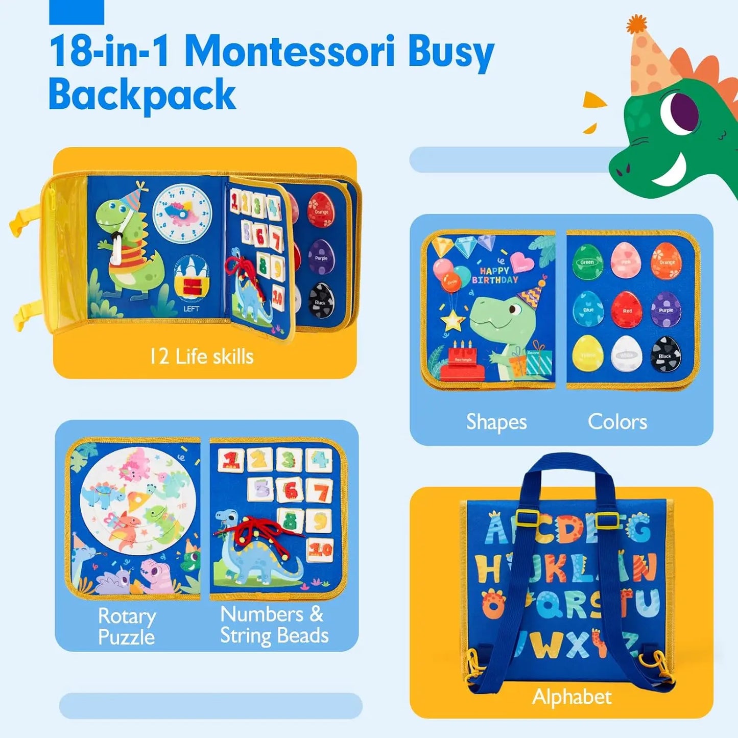 Montessori Busy Board - Engels Leren door Ontdekken en Spelen