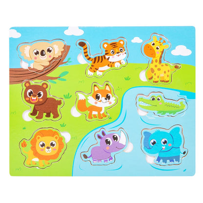 Montessori Houten Puzzels - Grijpbord Educatief Speelgoed Baby Cadeau
