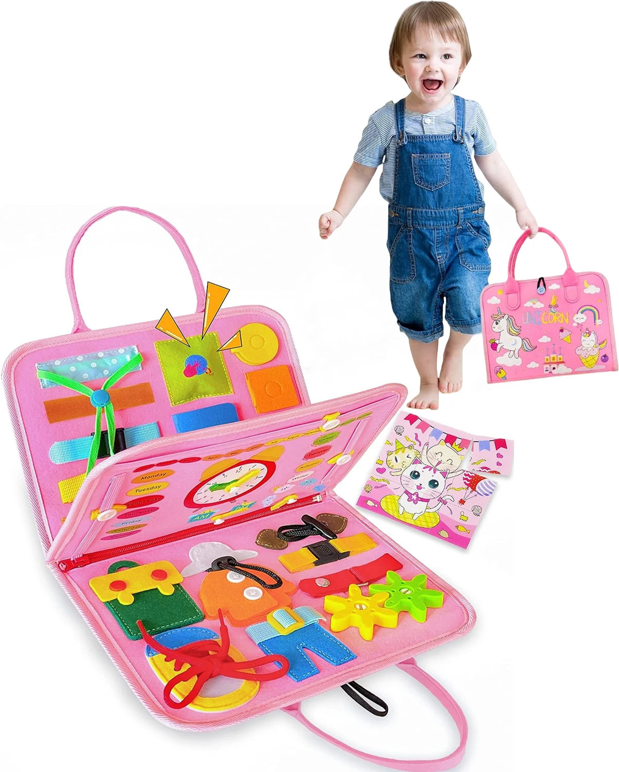Montessori Busy Board - Engels Leren door Ontdekken en Spelen