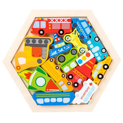 Houten 3D Puzzel voor Kinderen - Educatief Speelgoed Baby Dieren Puzzel