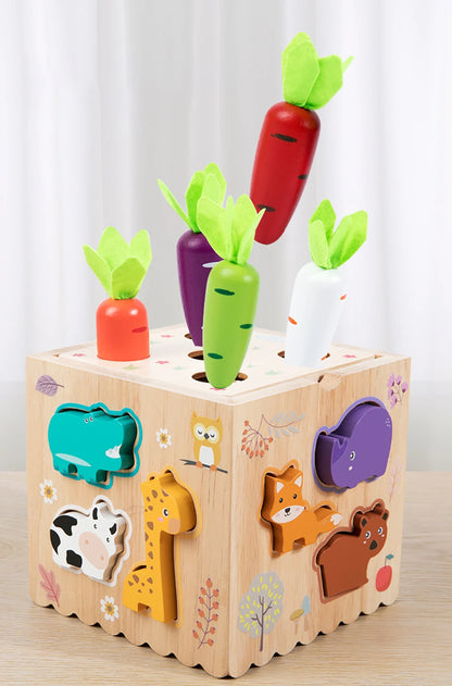 Houten Montessori Vormensorteerspel - Educatief Puzzelspel voor Peuters