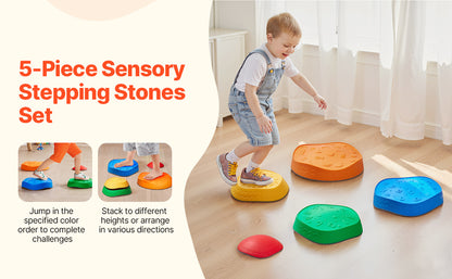 Montessori Balanceer Stapstenen Set - 5 Stuks Sensorisch Speelgoed