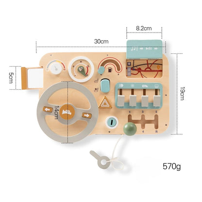 Montessori wooden steering wheel