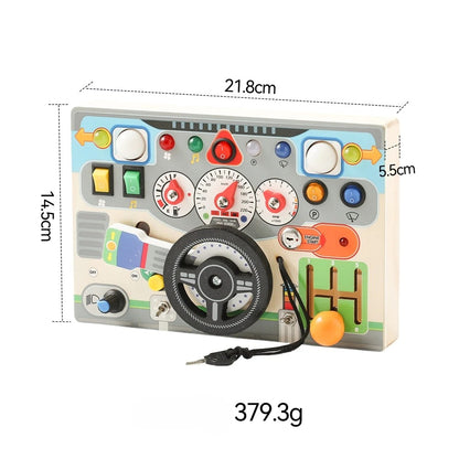 Montessori wooden steering wheel